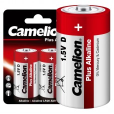 Батарейка бочка LR20-BP-2 1.5В Plus Alkaline цена за 2шт Camelion